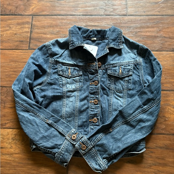 Upcycled Denim Jacket with Deerskin Fringe and Pendleton Wool - Picture 3 of 5